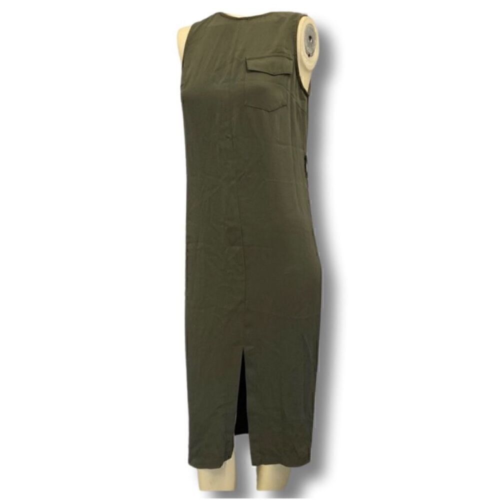 Who What Wear | Olive Green Midi Dress Pocket Xs Nwt